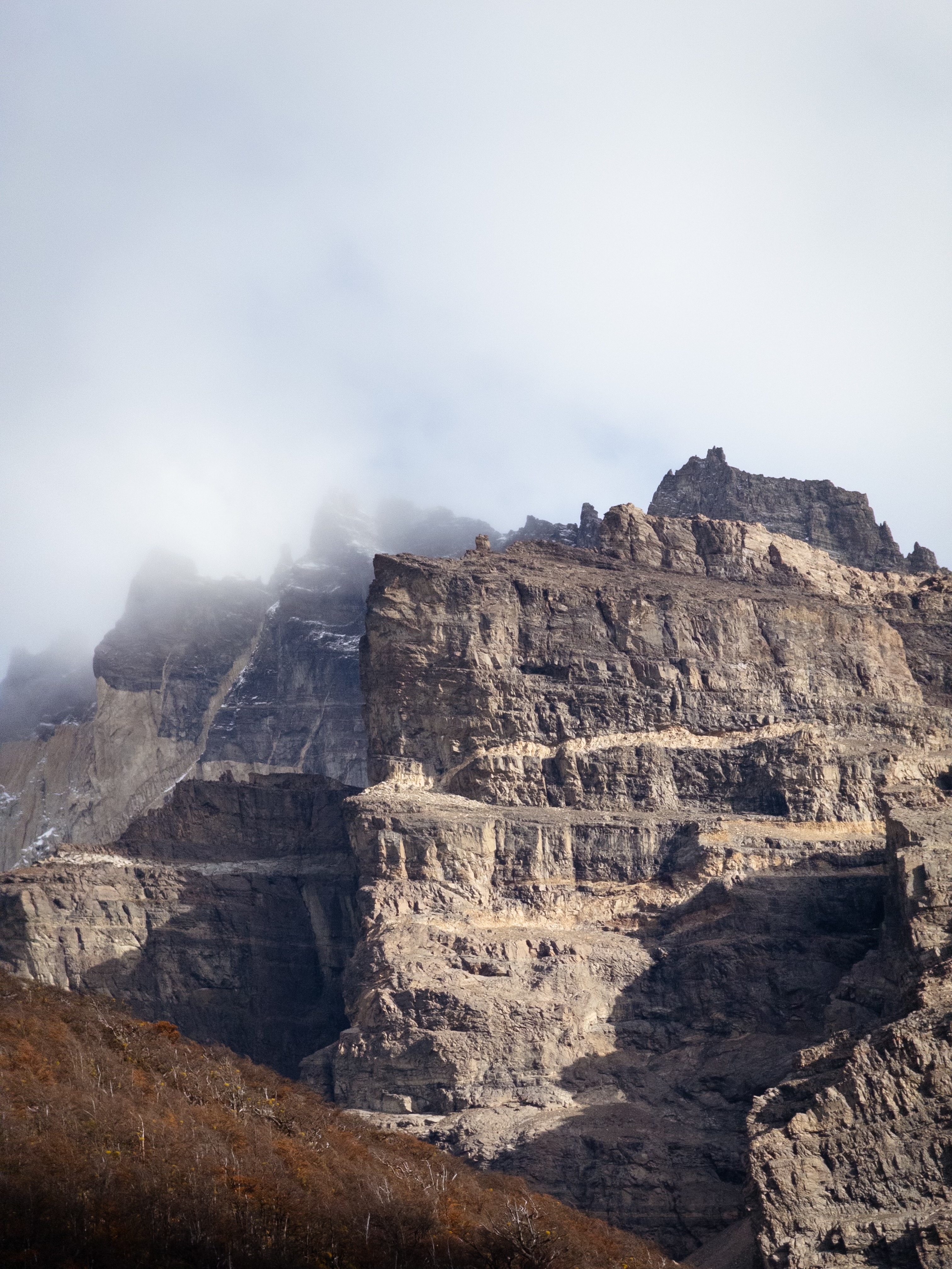 Jagged cliffs in Patagonia